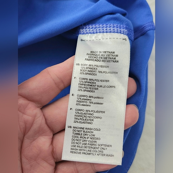 Adidas Blue Climalite 1\4 Zip Sweatshirt Long Sleeve Mock Neck, men's Size L - Picture 9 of 12